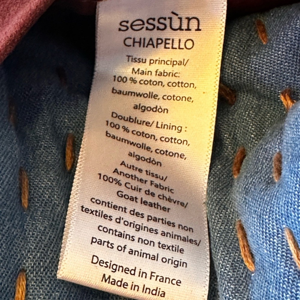 Sessun NWOT SZ Med Chiapello Denium Blue Quilted Vest leather trim‎ reversible - Picture 10 of 14